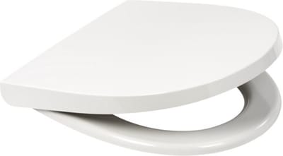 Plieger Zano Compact Toiletbril - D-Vorm WC Bril - Duroplast - Wit - Met Deksel - Softclose - Quick Release - Geschikt voor Geberit toilet