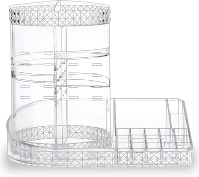 Grote 360 Graden Roterende Make-up Organizer met Verstelbare Lades