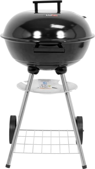 Houtskoolbarbecue met Deksel en Wielen – Ø 41 cm Grillrooster – Inclusief Waterdichte Hoes