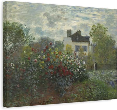 Tuin Reproductie - Wanddecoratie Canvas - Huis Verfraaien - FSC Grenenhouten Frame - 40x30cm Horizontaal