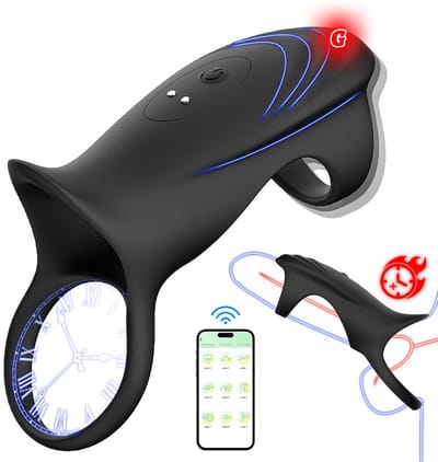 Daity Vibrerende Penisring – G-spot & Testikel Stimulator – Cockring met Ballstretcher – Girth Enhancer Seksspeeltje voor Koppels – App Afstandsbediening