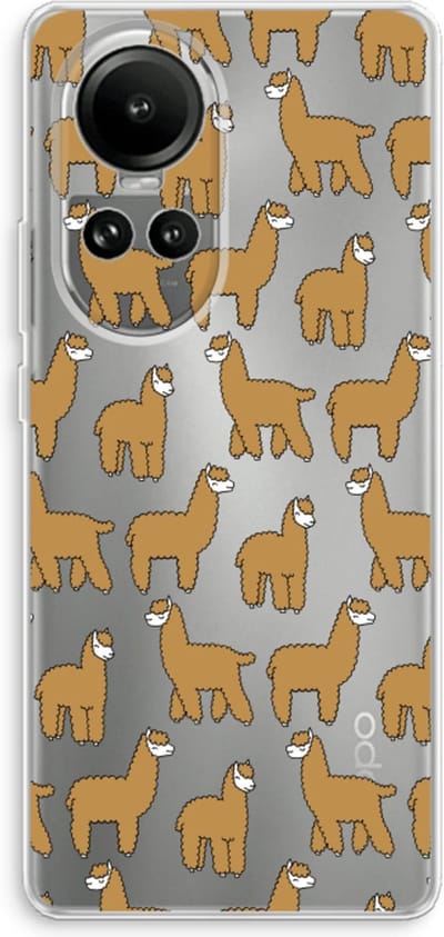 Case Company® - Hoesje geschikt voor Oppo Reno 10 hoesje - Alpacas - Soft Cover Telefoonhoesje - Bescherming aan alle Kanten en Schermrand