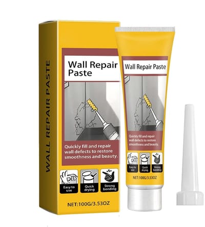 Gipsplaatreparatievuller - Muurscheurgatpasta Plafondherstel - Huisrenovatie - Snel Uithardend Krimpvrij - 100g - Wit