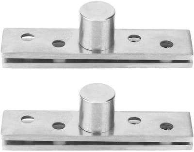 Dailygoods- Deurscharnier 360 Graden - Roestvrij Staal - 2 Stuks - Centrale Scharnier - Eccentrisch Pivotpunt - Verstelbaar - Afmetingen 75x17mm - Deurscharnieren