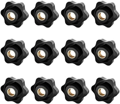 12-delige set sterknoppen voor M10 bouten met een buitendiameter van 38 mm, vervangbare handknoppen voor stevige grip en eenvoudige bevestiging