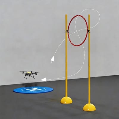 Drone Hindernisbaan - Dronerace Parcours - Vliegvaardigheden Verbeteren - DIY Combinatie Mogelijk - Diameter 60cm - Geel