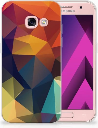 Samsung Galaxy A3 2017 TPU Hoesje Polygon Color