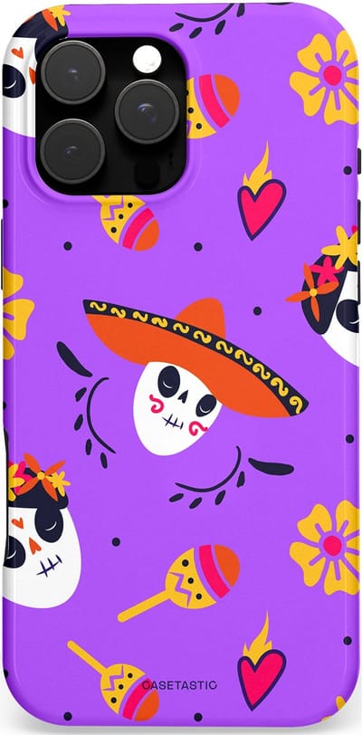 Casetastic Hoesje Geschikt voor Apple iPhone 16 Pro Max Magsafe - Stijlvolle Beschermende Duo-layer Case - Muertos sombrero