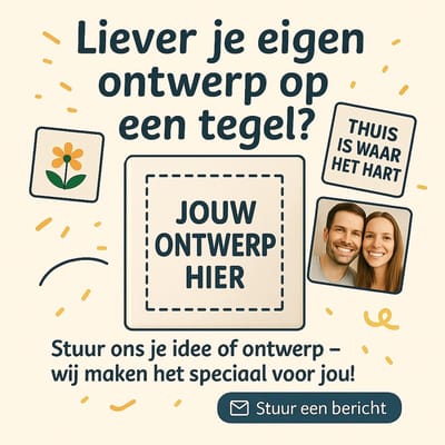 Tegel met Uniek Design | Ontwerp Jouw Eigen Tegel | Handgemaakt Cadeau voor Elk Interieur | Gepersonaliseerd op Aanvraag | Enkel of Grote Bestelling
