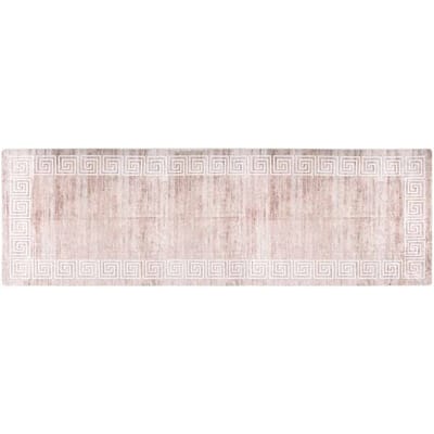 vidaXL - Vloerkleed - wasbaar - 80x300 - cm - beige