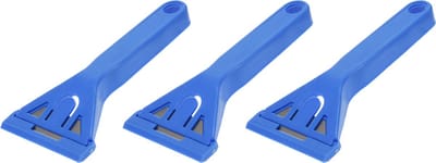 FX Tools Glasschraper - 3x - verfkrabber - verwisselbaar blad - kunststof handvat en beschermkap - universeel