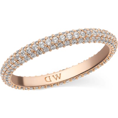 DANIEL WELLINGTON PAVE DW0040169 - 60 MM - ROSEGOUDKLEURIGE RING MET ZIRKONIA'S 1 STUK