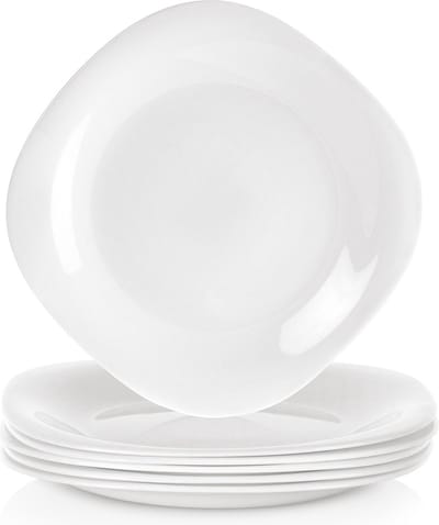 Dessertbord Glas LUNA 20 cm 6 stuks - Taart Bordjes - Bord - Ontbijtbord - Borden