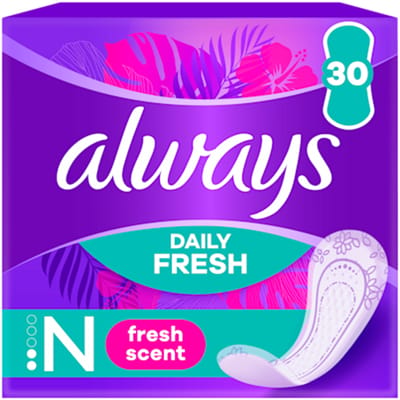 Always Daily Fresh Inlegkruisjes Normal – 30 stuks – Fresh Scent – Discreet en Comfortabel