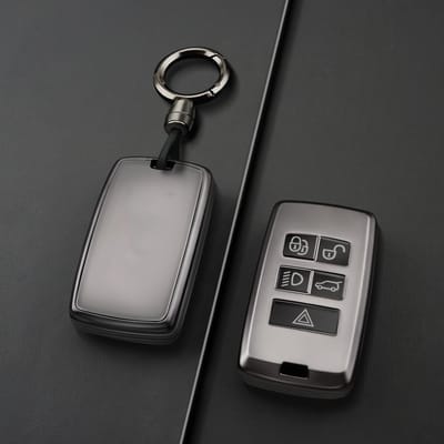 Gris Métallique TPU Pour Land Rover Range Rover Sport Evoque Freelander Velar Discovery Jaguar Xe Xj Xf Housse de Protection pour Clé de Voiture à Distance black