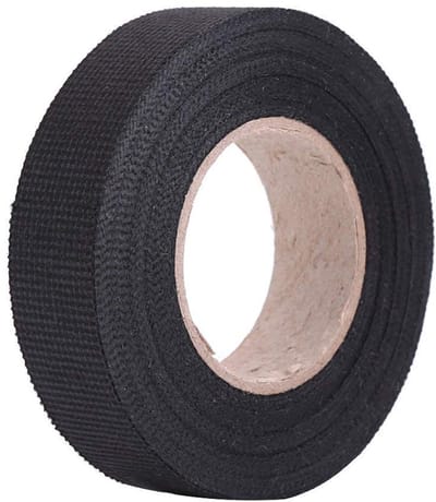 Dailygoods - Textieltape zelfklevend - Isolatietape voor autokabelboom - Duurzaam materiaal - 19 mm x 15 m - Elektricientape - Ideaal voor kabelbindin...