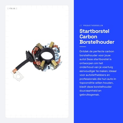 Dailygoods- Startborstel - Carbon Borstelhouder - Auto Accessoire - Metalen Beugel - Professioneel Ontwerp - Gloednieuw