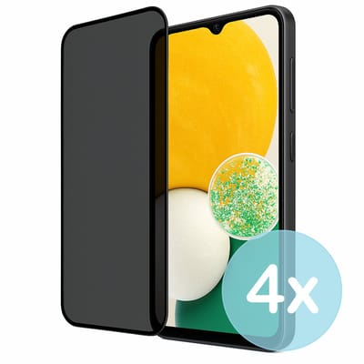 Privacy Screenprotector Geschikt voor Samsung Galaxy A13 5G – Anti-Gluren – Krasbestendig Gehard Glas 9H – Volledige Dekking – 4-Pack – FuturiQ