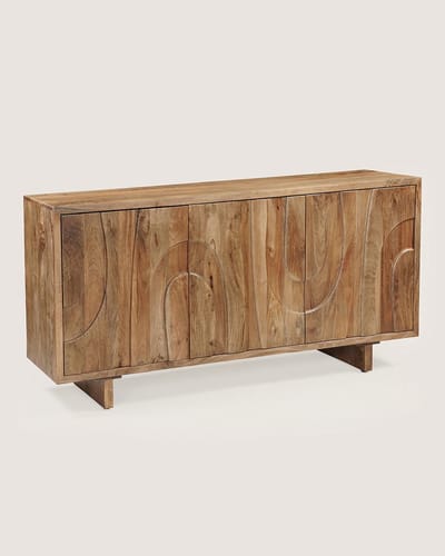 Dressoir 160 cm Mangohout – 3 Deuren – Bruin – Modern Design