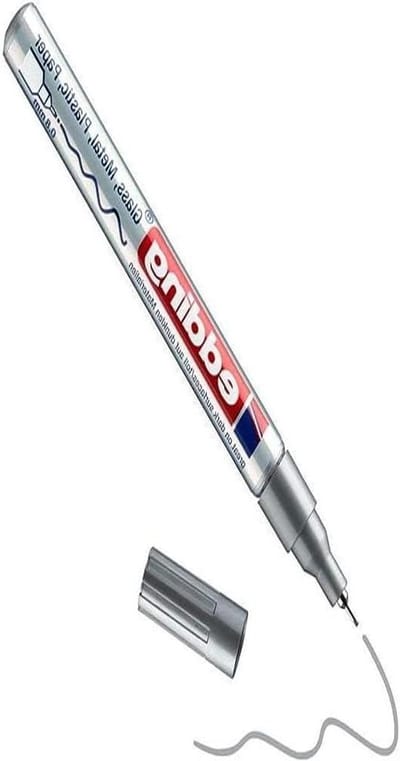 Glanslakmarker - Verfstift Lakpen - Decoreren en Schrijven - Extra fijne punt - 08 mm - Zilver