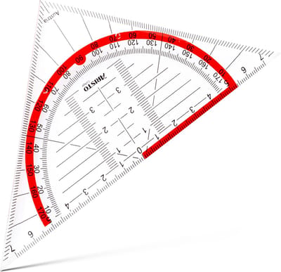 Aristo geodriehoek - schaalverdeling 14cm - onbuigzaam - transparant - AR-23001