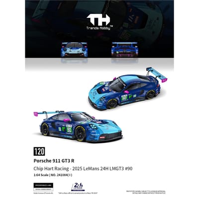 Trends Hobby 1/64 Porsche 911 Gt3 R Le Mans 24H Lmgt3 Racing Miniatuur Model Speelgoedauto Vrije Wielen Diecast Collectie Cadeau