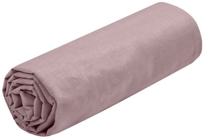Stof Textiles Hoeslaken Eden - 2-persoons - 180 x 200 cm - oud roze - hotelkwaliteit - ademend katoen - 30 cm matrasdikte