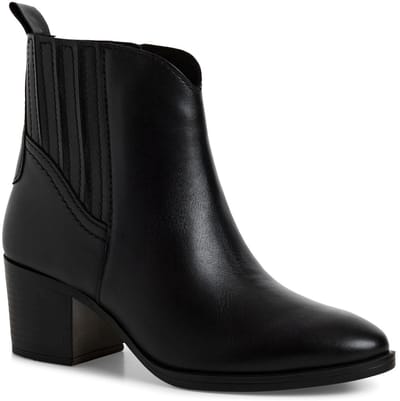 Marco Tozzi Dames Enkellaarsje 2-25365-45 001 F-breedte Maat: 37 EU