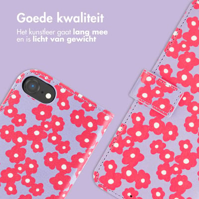 imoshion Hoesje - Geschikt voor Apple iPhone 17e / 16e - Design Bookcase smartphone - Dusty Rose Blossoms