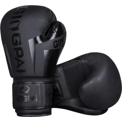 1/6/8/10/12Oz Bokshandschoenen voor Kinderen Vrouwen Mannen Muay Thai MMA Karate Training Stootkussens Kickboksen 6oz black
