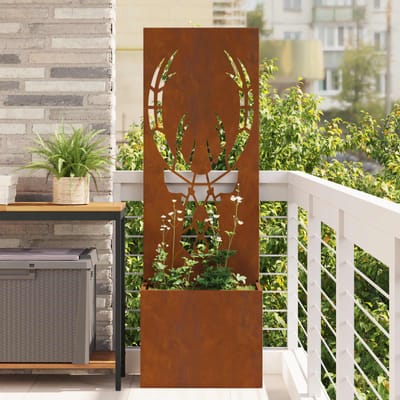 vidaXL - Tuin - Privacy - Scherm - Roestig - 50 - x - 32 - x - 150 - cm - Cortenstaal
