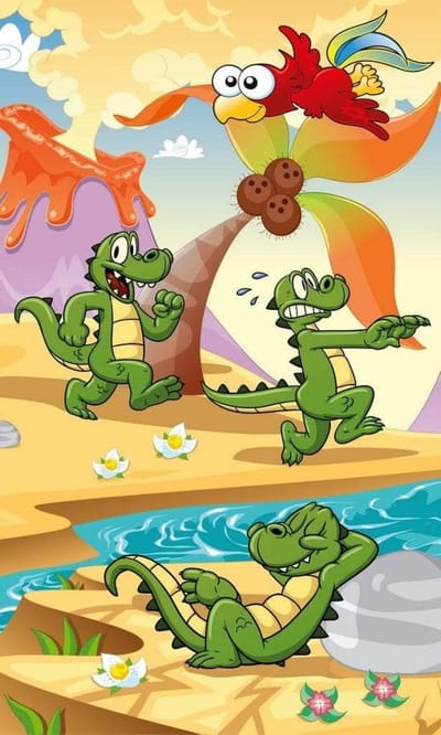 Fotobehang - Crocodiles 150x250cm - Vliesbehang
