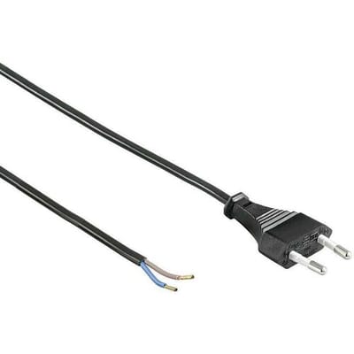 HOFTRONIC Netsnoer - Europlug (Type F Schuko) - 1,5 meter - 0,75 mm² - 220-240 Volt - Zwart - Voor binnen