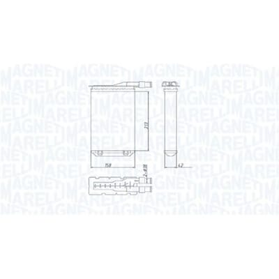 Warmtewisselaar, interieur verwarming MAGNETI MARELLI 350218489000