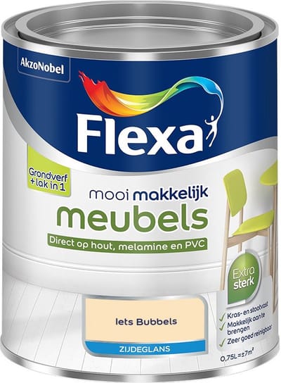 Flexa - Mooi Makkelijk Meubels Zijdeglans - Iets Bubbels - Mengverf - 750 Ml