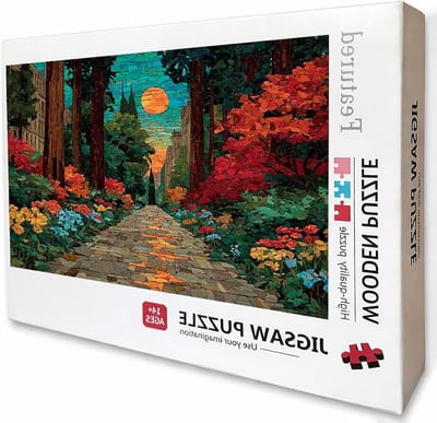 Straat Zicht Puzzel - Houten Legpuzzel - Ontspannen Tijd - Letters op Achterkant - 156 x 105 cm - Veelkleurig
