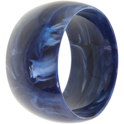Behave – Armband – Blauw gemarmerd – Acryl – Breed – Eyecatcher – Nikkelvrij