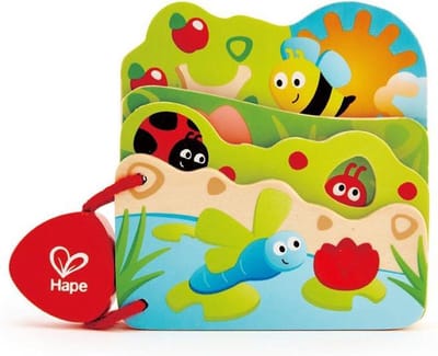 Hape Houten Babyboekje Insecten 16 X 12,5 Cm