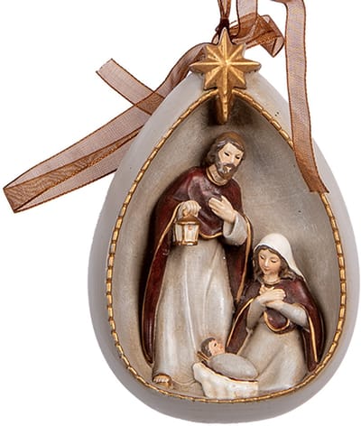 Clayre & Eef Kersthanger Maria 8x4x11 cm Beige Kunststof
