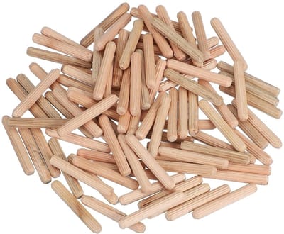 Houten deuvelpennen - Houtverbinding pennen - Meubelmontage - Gegroefd ontwerp - 6x40mm 150 stuks - Houtkleur