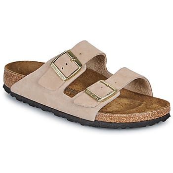 Birkenstock ARIZONA SUEDE SANDCASTLE - Dames slippers - Kleur: Wit/beige - Maat: 40