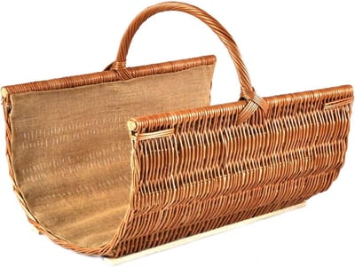 Haardhoutenmand van Rieten met Jute Voering - Stabiele Draagmand voor Hout