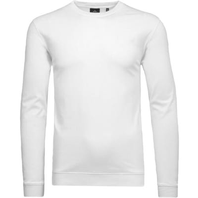 Ragman T-Shirt Uni Color Round Neck Long Sleeve Bottom Rib Wit / male