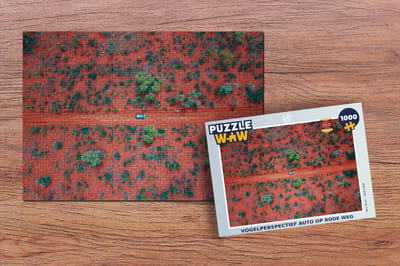 Puzzel auto op rode weg in Australië - Legpuzzel - Puzzel 1000 stukjes volwassenen