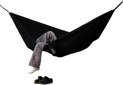 Kampeerhangmat - Schommelbed Hangmat - Ontspannen Buiten - Lichtgewicht Textiel - 270 x 180 cm - Zwart