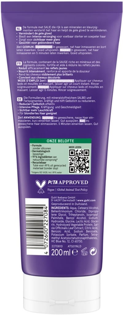 Guhl Zilverglans & Verzorging Masker 200 ML