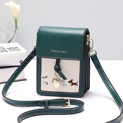 De Nieuwe Patchwork Dames Mobiele Telefoontas Is Een Stijlvolle Mini Schouder Crossbody Tas . black