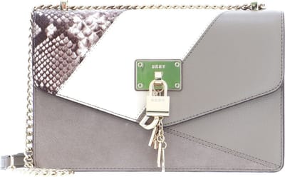 DKNY Schoudertas Elissa Logo Shoulder Flap Soft Clay Combo Beige Veelkleurig