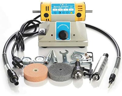 Mini Polijstmachine voor Sieraden - 350W met Variabele Snelheid tot 10.000 RPM