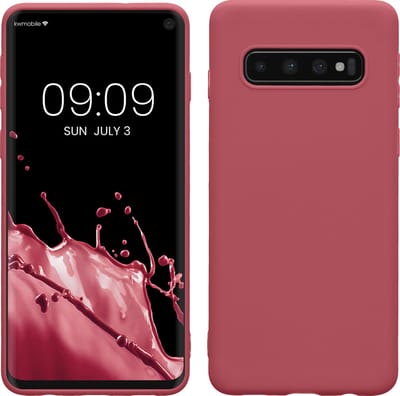 kwmobile telefoonhoesje geschikt voor Samsung Galaxy S10 - Hoesje voor smartphone - Back cover in donkerroze